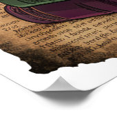 ヴィンテージスタイル不気味ハロウィーン新聞ママ ポスター (角)