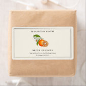 ヴィンテージスタイル乾燥オレンジの白い長方形 ラベル (インサイチュ)