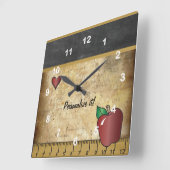 ヴィンテージスタイル先生シャルボード スクエア壁時計 (傾斜)