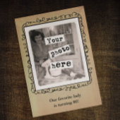 ヴィンテージスタイル写真テンプレートパーティーの発表 招待状