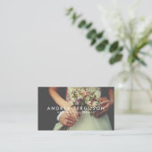 ヴィンテージスタイル写真家オーバーレイ名刺 名刺 (スタンド正面)