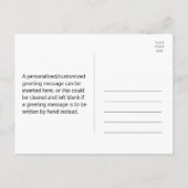 ヴィンテージスタイル列車機関車「ありがとう!」 ポストカード (裏面)