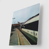 ヴィンテージスタイル列車 スクエア壁時計 (傾斜)