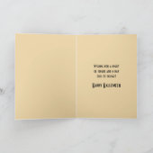 ヴィンテージスタイル刻印ハロウィーンかわいい幽霊 カード (内部)