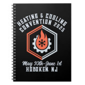 ヴィンテージスタイル加熱冷却規則 ノートブック (正面)