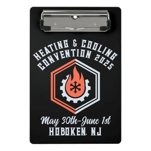 ヴィンテージスタイル加熱冷却規則 ミニクリップボード (正面)