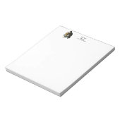 ヴィンテージスタイル化された《鳥》ハヤブサオンのブランチ ノートパッド (回転)