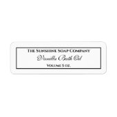 ヴィンテージスタイル化粧品白と黒文字 ラベル (正面)