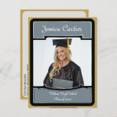 ヴィンテージスタイル卒業フォトカード 案内ポストカード (正面/裏面)