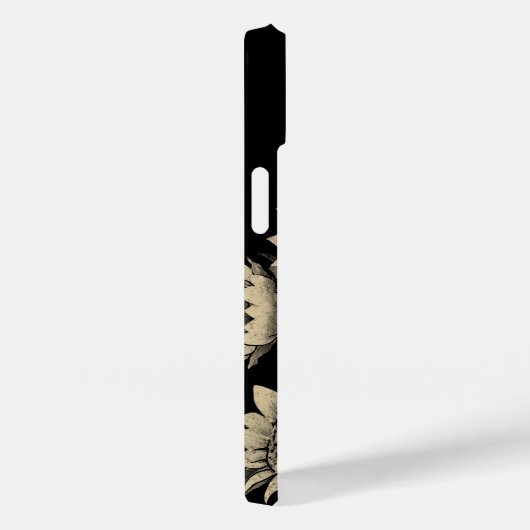 ヴィンテージスタイル単色花絵を描の花 Case-Mate iPhoneケース (裏面 / 右)