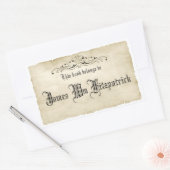 ヴィンテージスタイル古い仮釈書名ラベル 長方形シール (封筒)