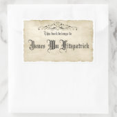 ヴィンテージスタイル古い仮釈書名ラベル 長方形シール (バッグ)