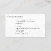 ヴィンテージスタイル名刺フレーエレガントム 名刺 (裏面)