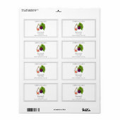 ヴィンテージスタイル図の白いジャムジャー長方形 ラベル (フルシート)