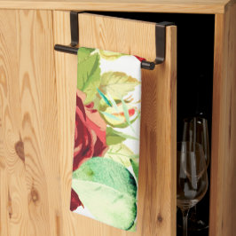 ヴィンテージスタイル大水彩花 キッチンタオル