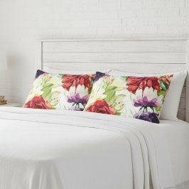 ヴィンテージスタイル大水彩花 枕カバー