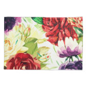 ヴィンテージスタイル大水彩花 枕カバー (裏面)