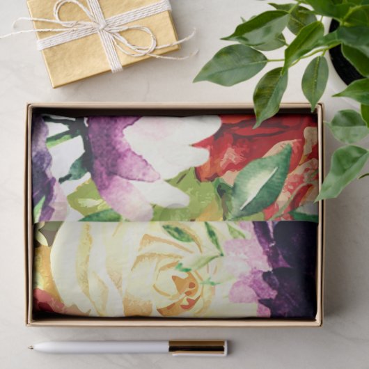 ヴィンテージスタイル大水彩花 薄葉紙 (ギフト)