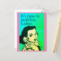 ヴィンテージスタイル女子はがき