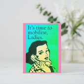 ヴィンテージスタイル女子はがき ポストカード (スタンド正面)