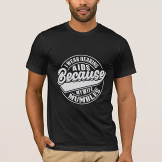 ヴィンテージスタイル妻がタイポグラフィTシャツDesをつぶやく Tシャツ