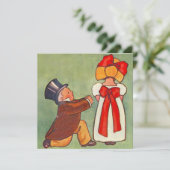 ヴィンテージスタイル婚約パーティ招待状発表 招待状 (スタンド正面)