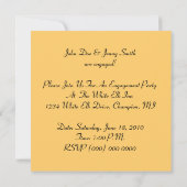 ヴィンテージスタイル婚約パーティ招待状発表 招待状 (裏面)