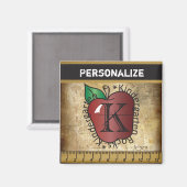 ヴィンテージスタイル幼稚園先生 マグネット (正面/裏面)