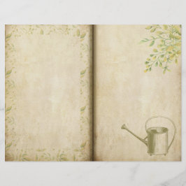 ヴィンテージスタイル庭師のジャーナル・ページ