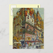 ヴィンテージスタイル忙しシティオールドタウンセンターはがき ポストカード (正面/裏面)