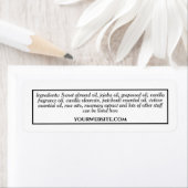 ヴィンテージスタイル成分ホワイトとブラック文字 ラベル (インサイチュ)