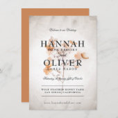 ヴィンテージスタイル押し花 |のメ結婚ニュー メニュー (正面/裏面)