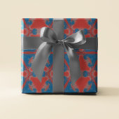 ヴィンテージスタイル抽象芸術星（赤と青） ラッピングペーパーシート