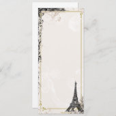 ヴィンテージスタイル招待状エッフェルタワー 招待状 (正面/裏面)