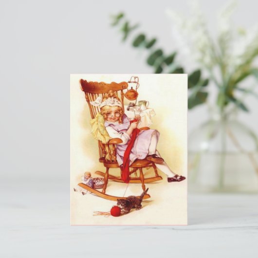 ヴィンテージスタイル招待状針編みかぎ編み 招待状 (スタンド正面)