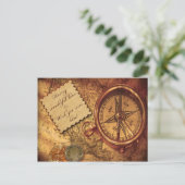 ヴィンテージスタイル旅行プリント ポストカード (スタンド正面)