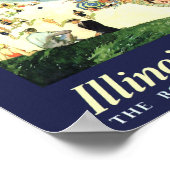 ヴィンテージスタイル旅行用ポスター（イリノイ州シカゴ） ポスター (角)