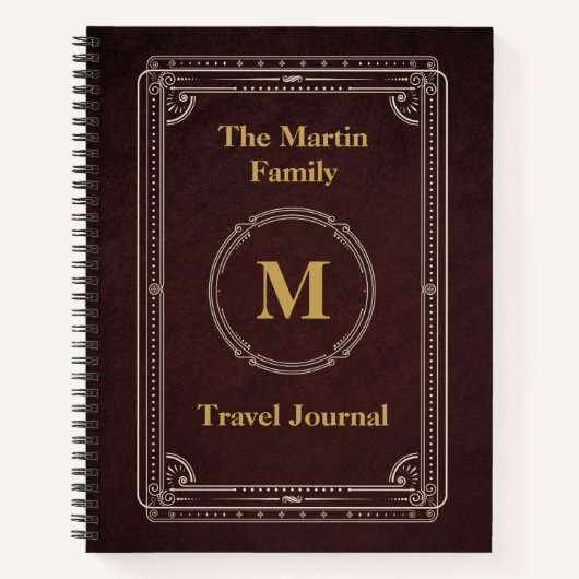 ヴィンテージスタイル旅行誌 ノートブック (正面)