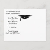 ヴィンテージスタイル日付の写真カードを保存 案内ポストカード (裏面)