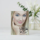 ヴィンテージスタイル日付の写真カードを保存 案内ポストカード (スタンド正面)