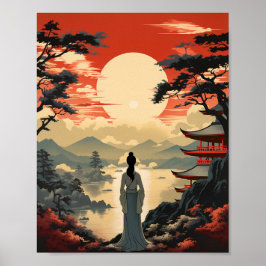 ヴィンテージスタイル日本旅行ポスター ポスター