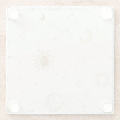 ヴィンテージスタイル星座パターン ガラスコースター (裏面)