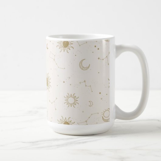 ヴィンテージスタイル星座パターン コーヒーマグカップ (右)