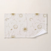 ヴィンテージスタイル星座パターン バスタオルセット (ハンドタオル)