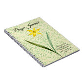 ヴィンテージスタイル春フラワー祈りの言葉ジャーナル ノートブック (右側)