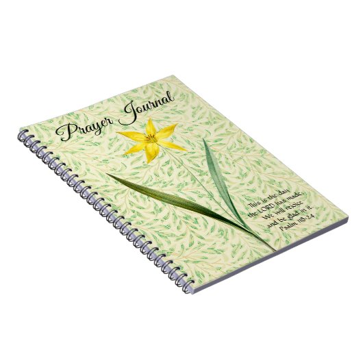 ヴィンテージスタイル春フラワー祈りの言葉ジャーナル ノートブック (右側)