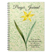 ヴィンテージスタイル春フラワー祈りの言葉ジャーナル ノートブック (正面)