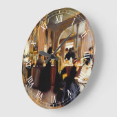 ヴィンテージスタイル時計とペストリーショップアート ラージ壁時計 (傾斜)