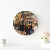 ヴィンテージスタイル時計とペストリーショップアート ラージ壁時計 (ホーム)