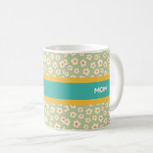 ヴィンテージスタイル母デザイン、花柄 コーヒーマグカップ (正面右)